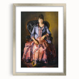 Modern Figurative Art - Elegant Woman in Purple and Pink Dress