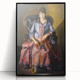 Modern Figurative Art - Elegant Woman in Purple and Pink Dress