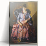 Modern Figurative Art - Elegant Woman in Purple and Pink Dress