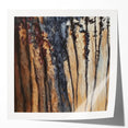 Rustic Abstract Forest Wall Art - Textured Dining Room Canvas