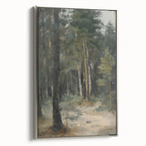 Serene Forest Living Room Wall Art – Modern Canvas Print