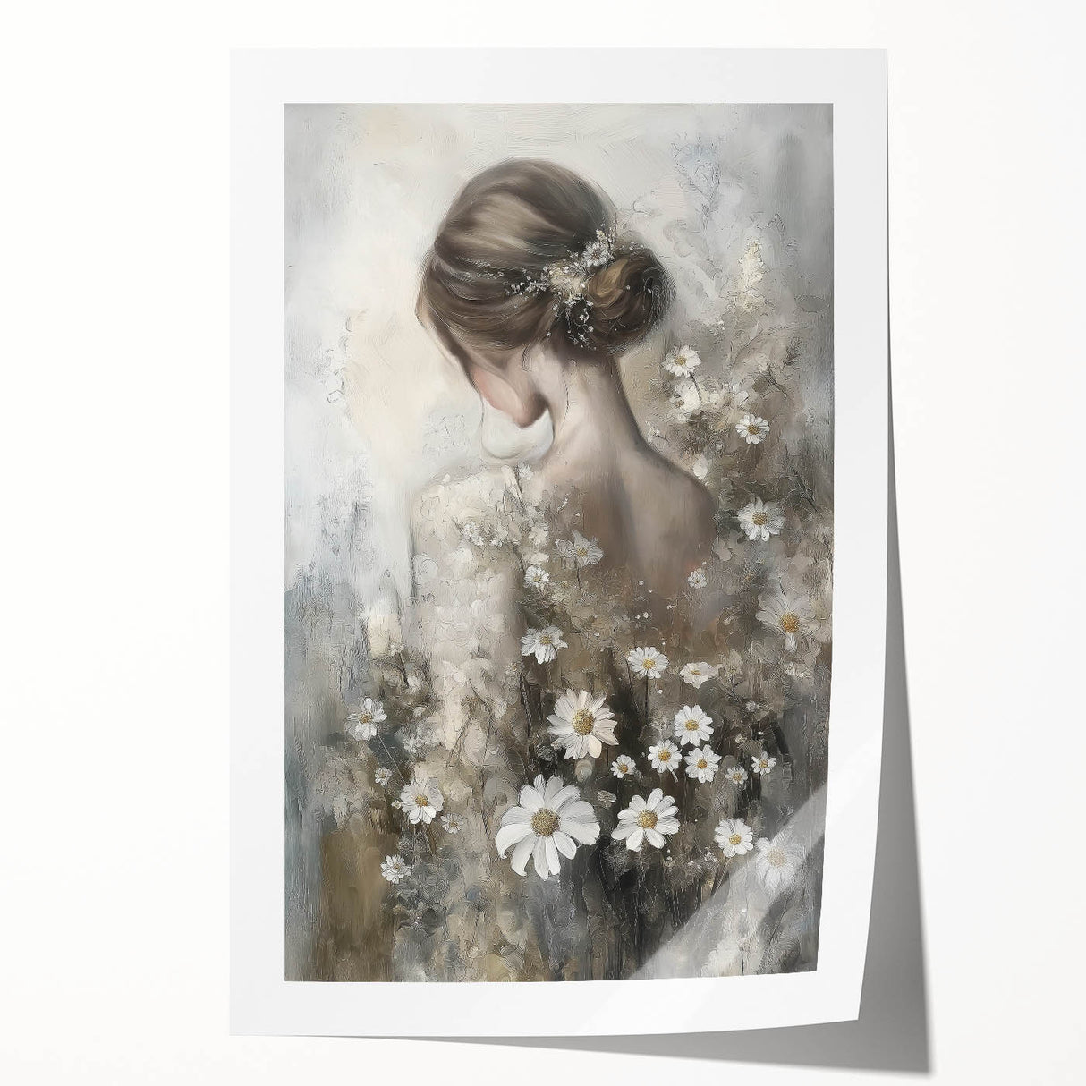 Abstract figurative rolled print showcasing vibrant colors and dynamic shapes, perfect for modern decor. Packaged securely in a cardboard tube for safe delivery.