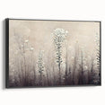 Framed abstract floral wall art showcasing vibrant colors and intricate designs, displayed from a black side view against a neutral background, perfect for home decor.