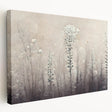Abstract floral wall art print on stretched canvas, showcasing vibrant colors and intricate designs, ideal for modern home decor and artistic expression.