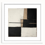 Abstract geometric frame with a white mat, showcasing a modern design that adds elegance to any interior. Ideal for contemporary home decor or art displays.