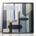Modern Abstract Wall Art – Vertical Capsule Geometry