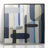 Modern Abstract Wall Art – Vertical Capsule Geometry