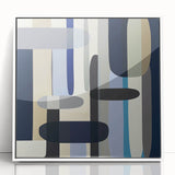 Modern Abstract Wall Art – Vertical Capsule Geometry