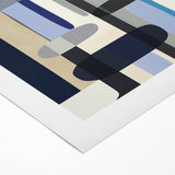 Modern Abstract Wall Art – Vertical Capsule Geometry