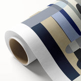 Modern Abstract Wall Art – Vertical Capsule Geometry