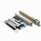 Modern Abstract Wall Art – Vertical Capsule Geometry