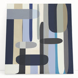 Modern Abstract Wall Art – Vertical Capsule Geometry
