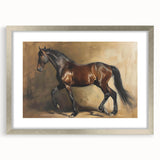 Silver-framed animal-themed artwork with a white mat, showcasing intricate wildlife illustrations in a modern design, perfect for stylish home decor.