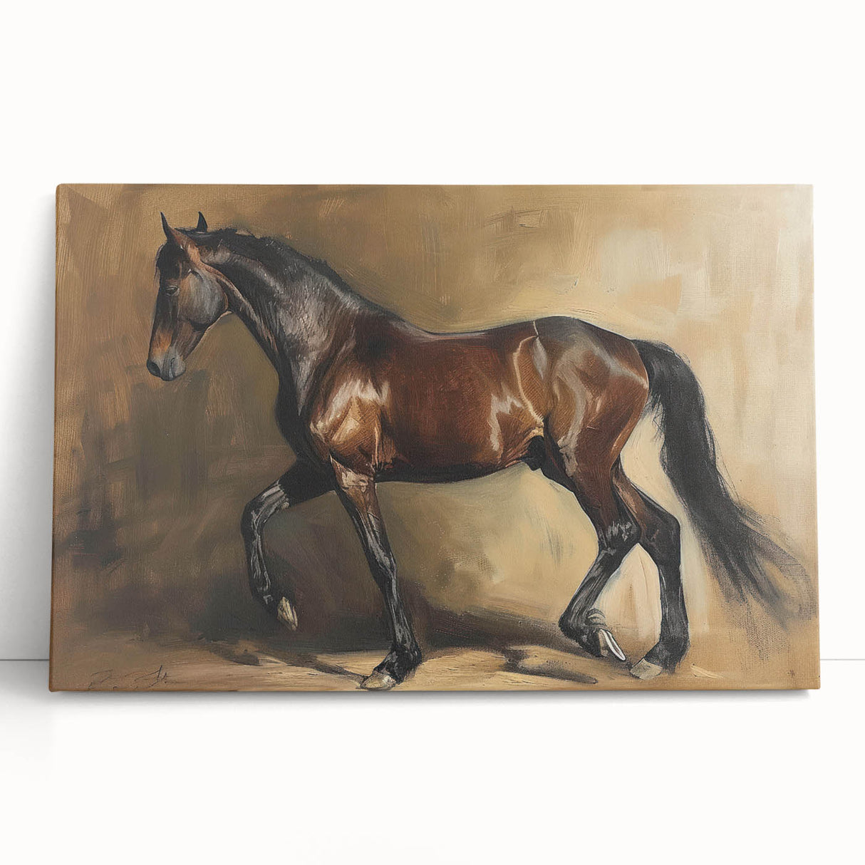 Vibrant stretched canvas artwork featuring colorful animal designs, showcasing intricate details and textures, perfect for adding a lively touch to any home decor.