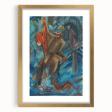 Expressionism Wall Art - Hunter with a Fox by Arnold Peter Weisz