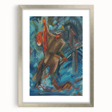 Expressionism Wall Art - Hunter with a Fox by Arnold Peter Weisz