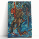 Expressionism Wall Art - Hunter with a Fox by Arnold Peter Weisz
