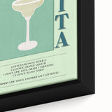 Extra large black wall art on canvas featuring colorful, textured food and drink motifs, ideal for living room decor.