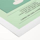 Art deco poster featuring a stylized cocktail glass in bold black and gold tones on a rolled canvas.