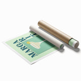 Extra large rolled print featuring a floral design in muted pastel shades, ideal for classy bathroom wall art.