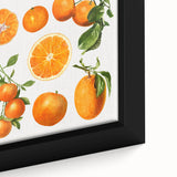 Extra large black wall art on canvas featuring a close-up of colorful, textured fruits, ideal for living room decor.