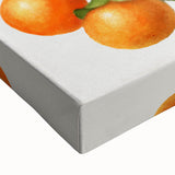 Large art of a black and white fruit still life on stretched canvas, suitable for bedroom wall decor.