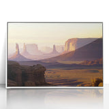 Framed acrylic artwork showcasing a vibrant landscape of canyons in rich earth tones, designed to enhance home decor. Perfect for nature lovers and art enthusiasts.