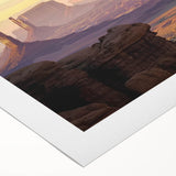 Vibrant landscape canyons rolled canvas print showcasing stunning earthy tones and intricate details, ideal for enhancing home decor and artistic spaces.