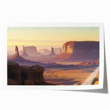Landscape print showcasing vibrant canyons with rich earthy tones and intricate details, rolled and packaged for easy display in home decor. Ideal for nature enthusiasts.