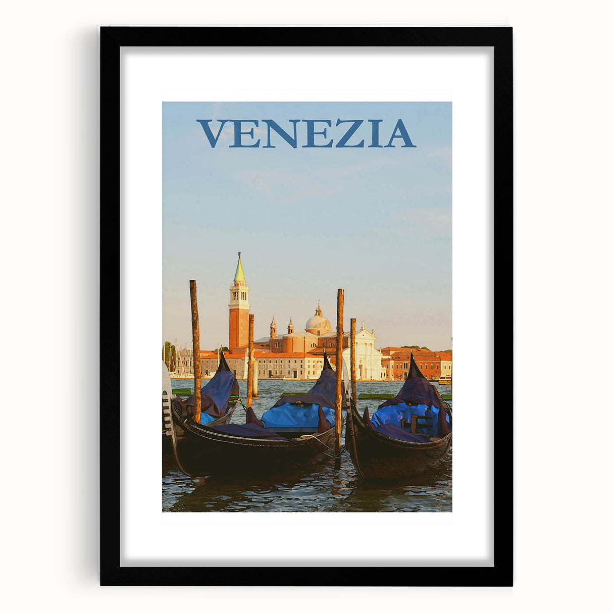 Retro Venice Gondola Poster – Vintage Italian Wall Art