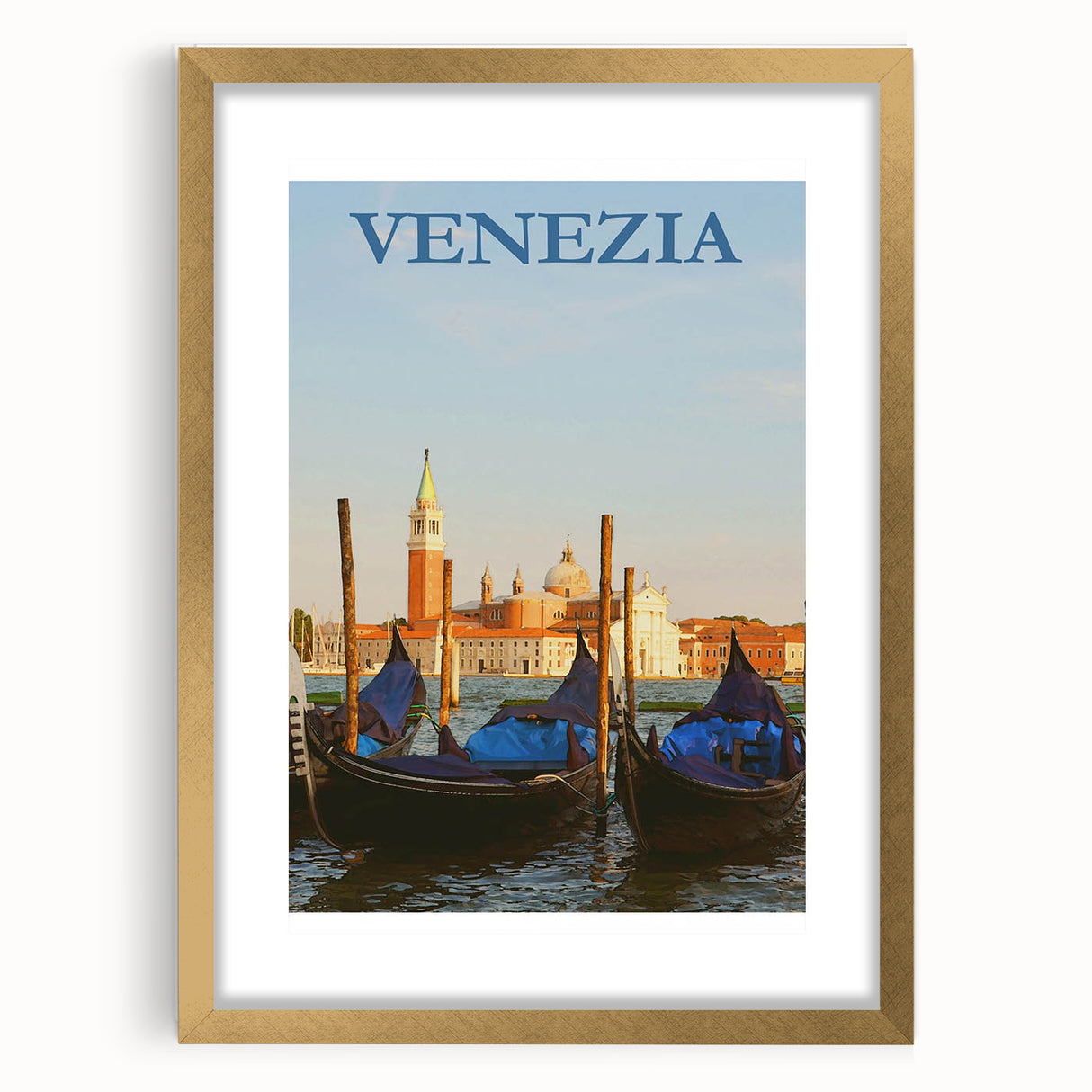Retro Venice Gondola Poster – Vintage Italian Wall Art