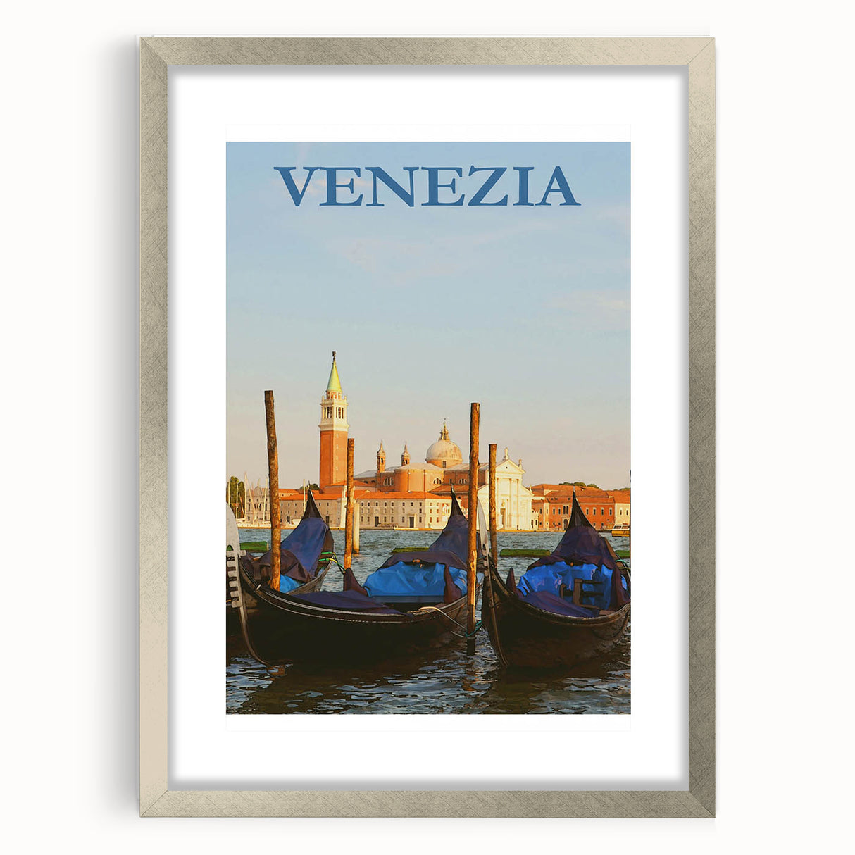 Retro Venice Gondola Poster – Vintage Italian Wall Art