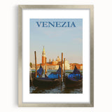 Retro Venice Gondola Poster – Vintage Italian Wall Art