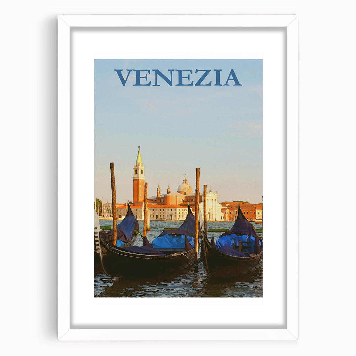 Retro Venice Gondola Poster – Vintage Italian Wall Art