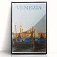Retro Venice Gondola Poster – Vintage Italian Wall Art