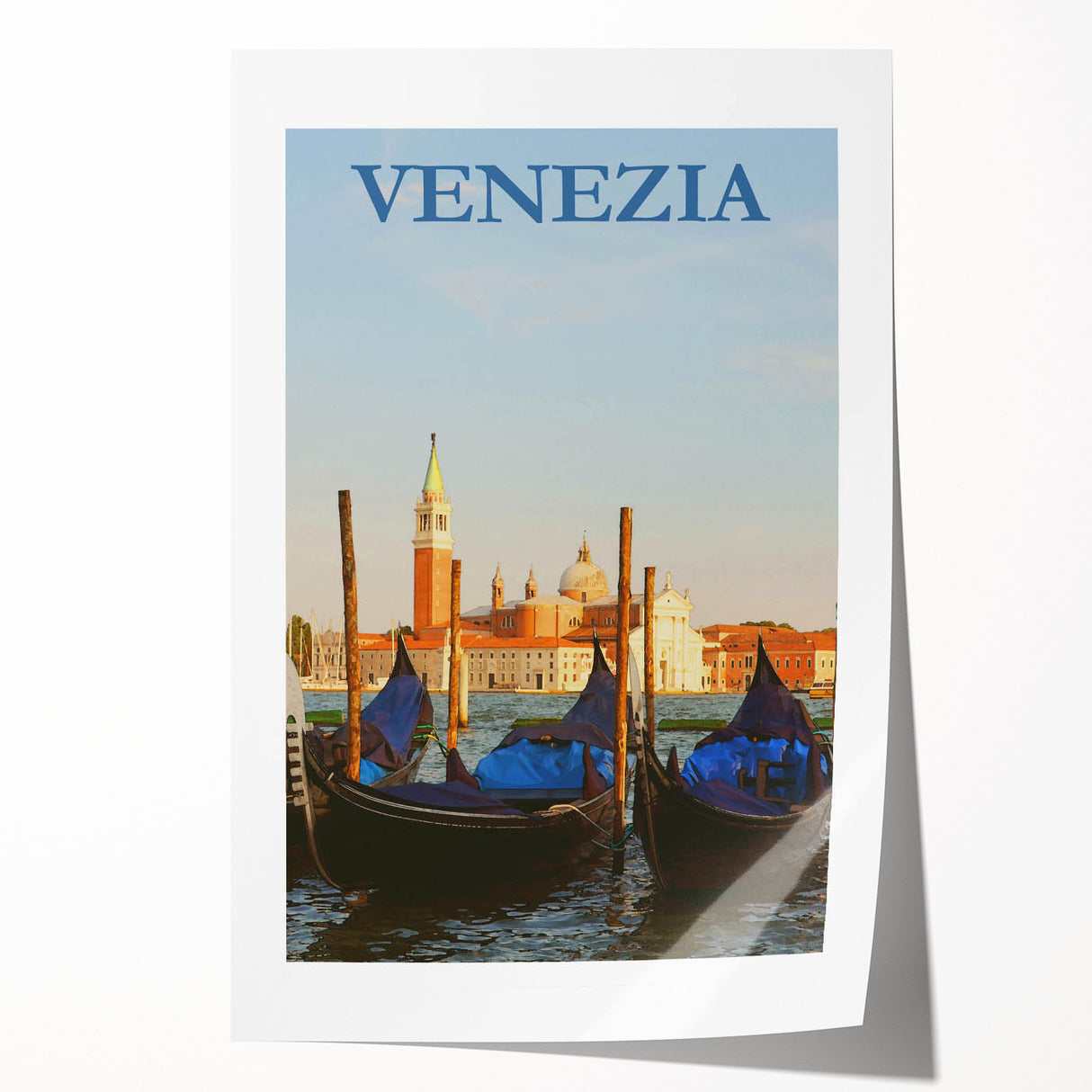 Retro Venice Gondola Poster – Vintage Italian Wall Art