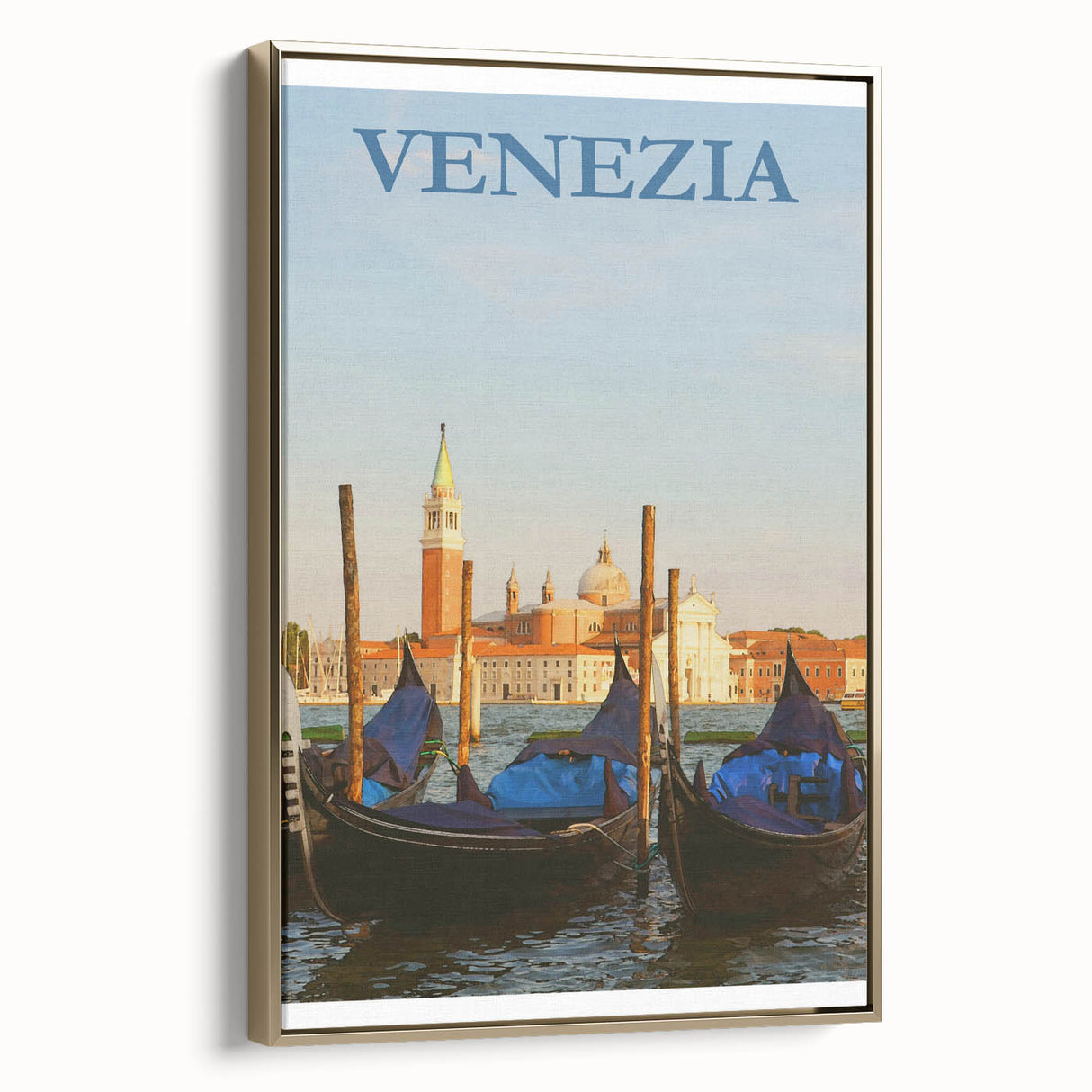 Retro Venice Gondola Poster – Vintage Italian Wall Art
