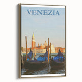 Retro Venice Gondola Poster – Vintage Italian Wall Art