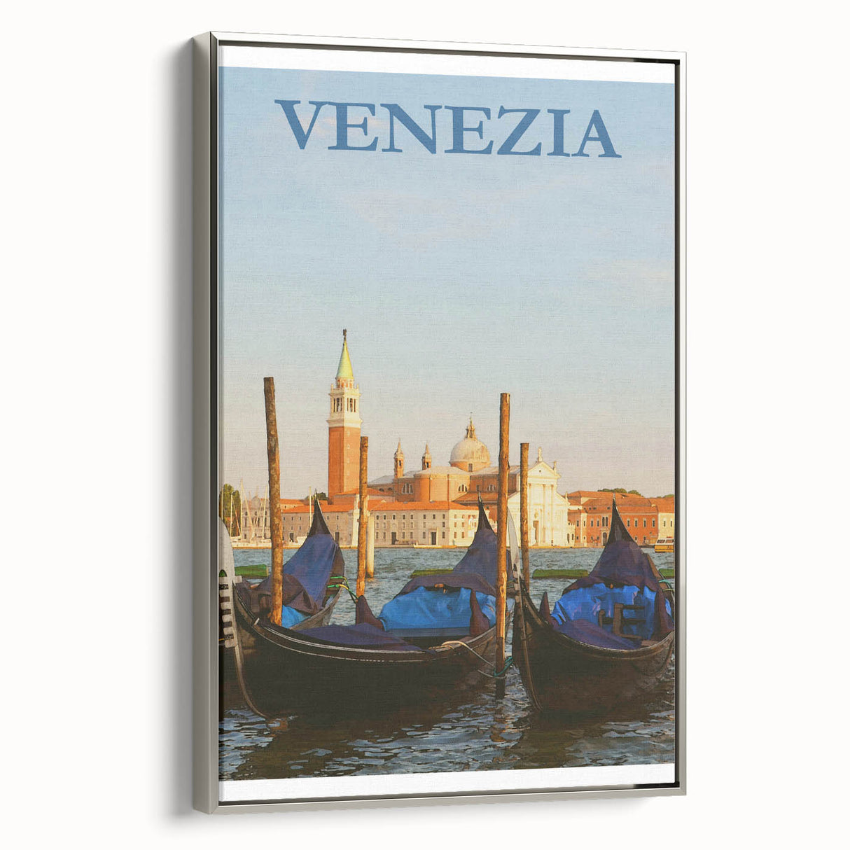 Retro Venice Gondola Poster – Vintage Italian Wall Art