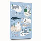 Kids Wall Art Prints - Arctic Animal Nursery Wall Art for Boys