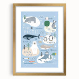 Kids Wall Art Prints - Arctic Animal Nursery Wall Art for Boys