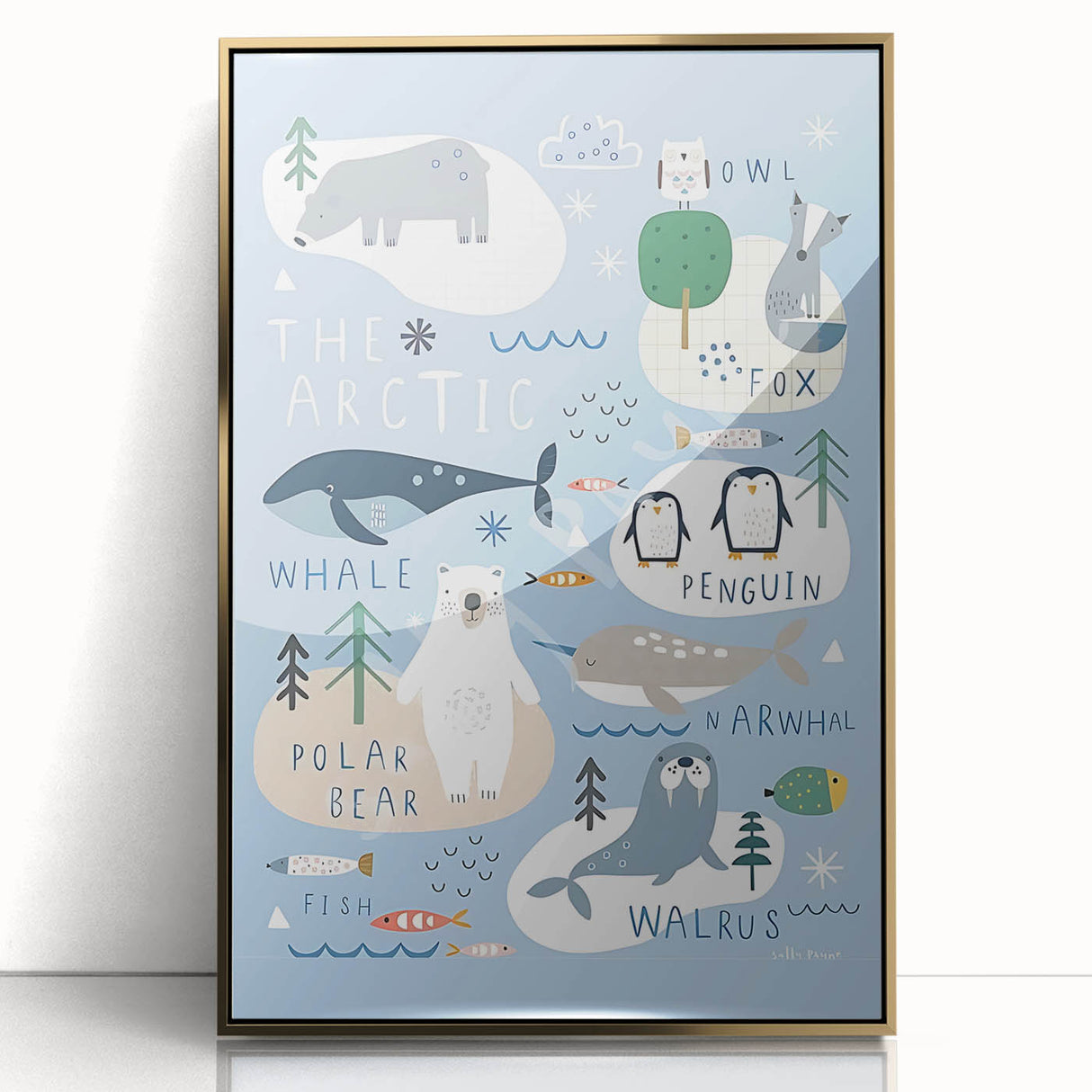 Kids Wall Art Prints - Arctic Animal Nursery Wall Art for Boys