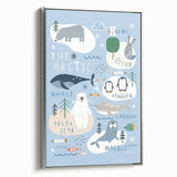Kids Wall Art Prints - Arctic Animal Nursery Wall Art for Boys