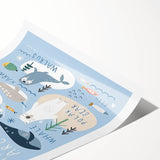 Kids Wall Art Prints - Arctic Animal Nursery Wall Art for Boys