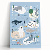 Kids Wall Art Prints - Arctic Animal Nursery Wall Art for Boys