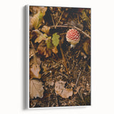 Vintage poster art depicting a colorful autumn scene on an extra-large framed canvas, ideal for living room decor.