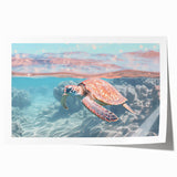 Extra large rolled canvas featuring a floral design in pastel shades.