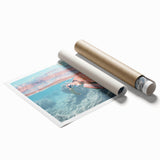 Extra large rolled canvas featuring a detailed floral art design in pastel shades, ideal for classy bathroom wall art.