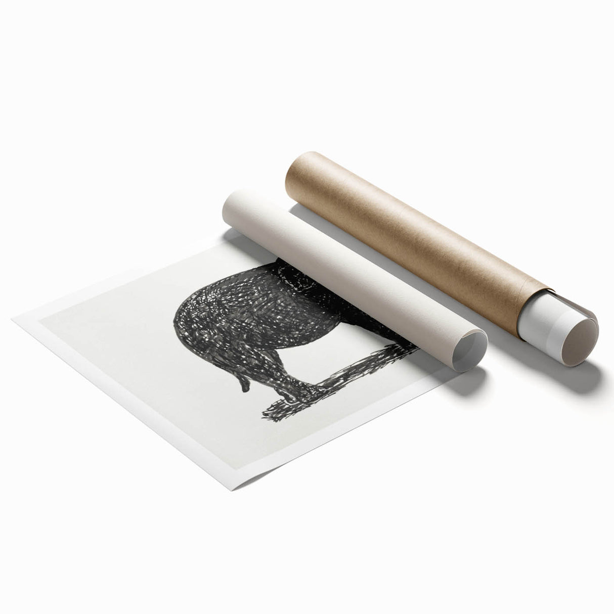 Minimalist Modern Elephant Art: Contemporary Wall Decor by Leo Gestel