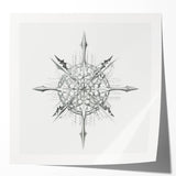 Modern Wall Art – Intricate Vintage Marine Life Illustration